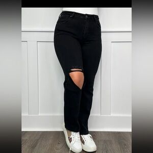 Classic Black Women's Straight Leg Jeans